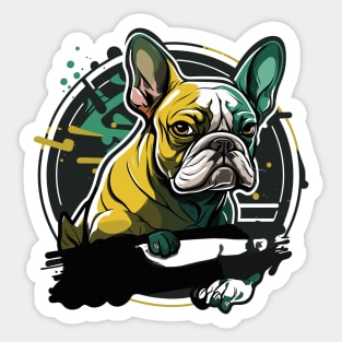 Graffiti Paint French Bulldog Creative Graffiti Paint French Bulldog Creative Sticker